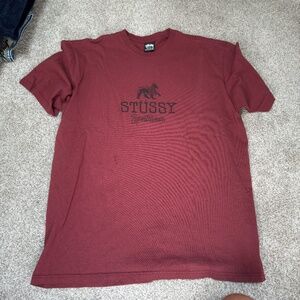 Stussy short sleeve graphic T Red mens large